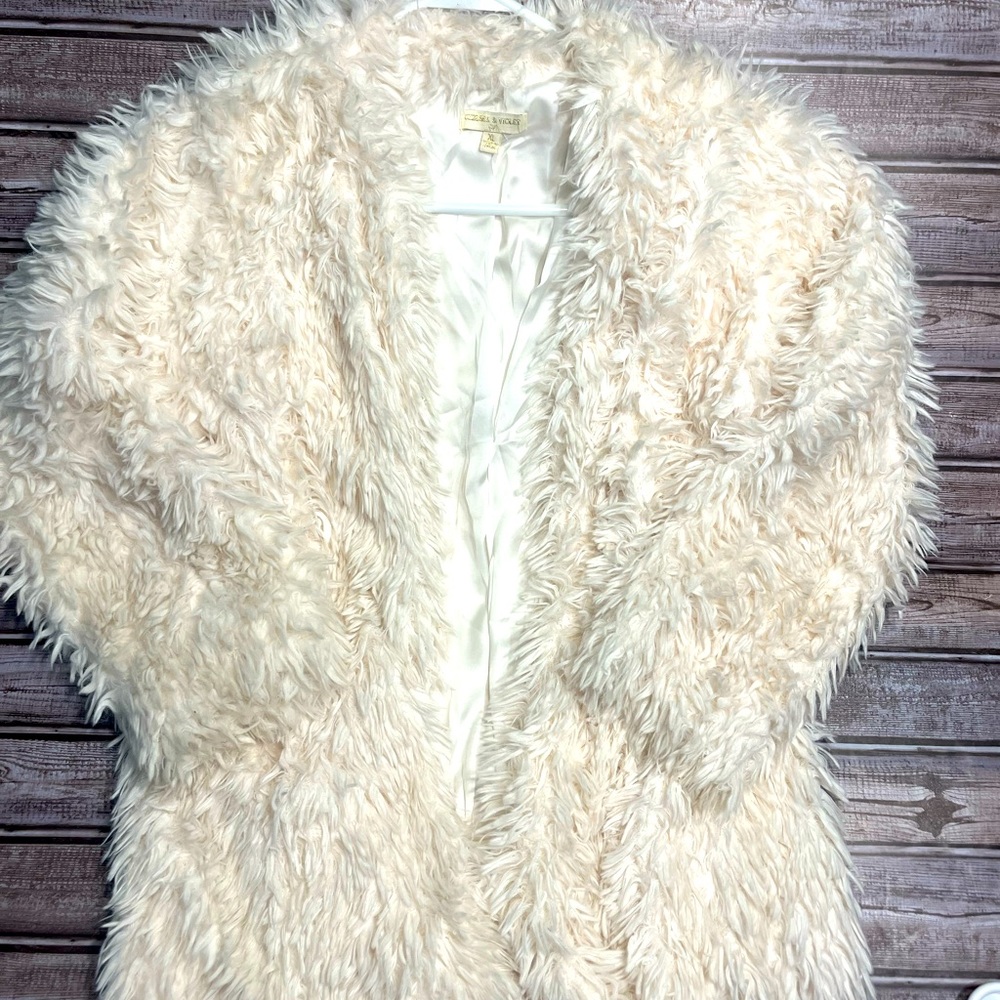 Chelsea & Violet Girls Large 10/12 Faux Fur Lined Coat